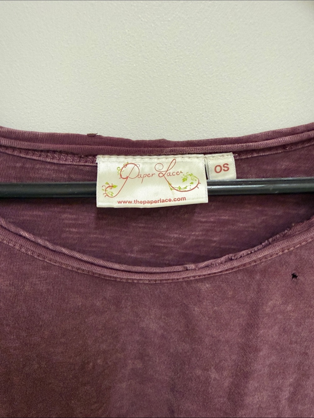Paper Lace Women's Plum Crew Neck Top - One Size